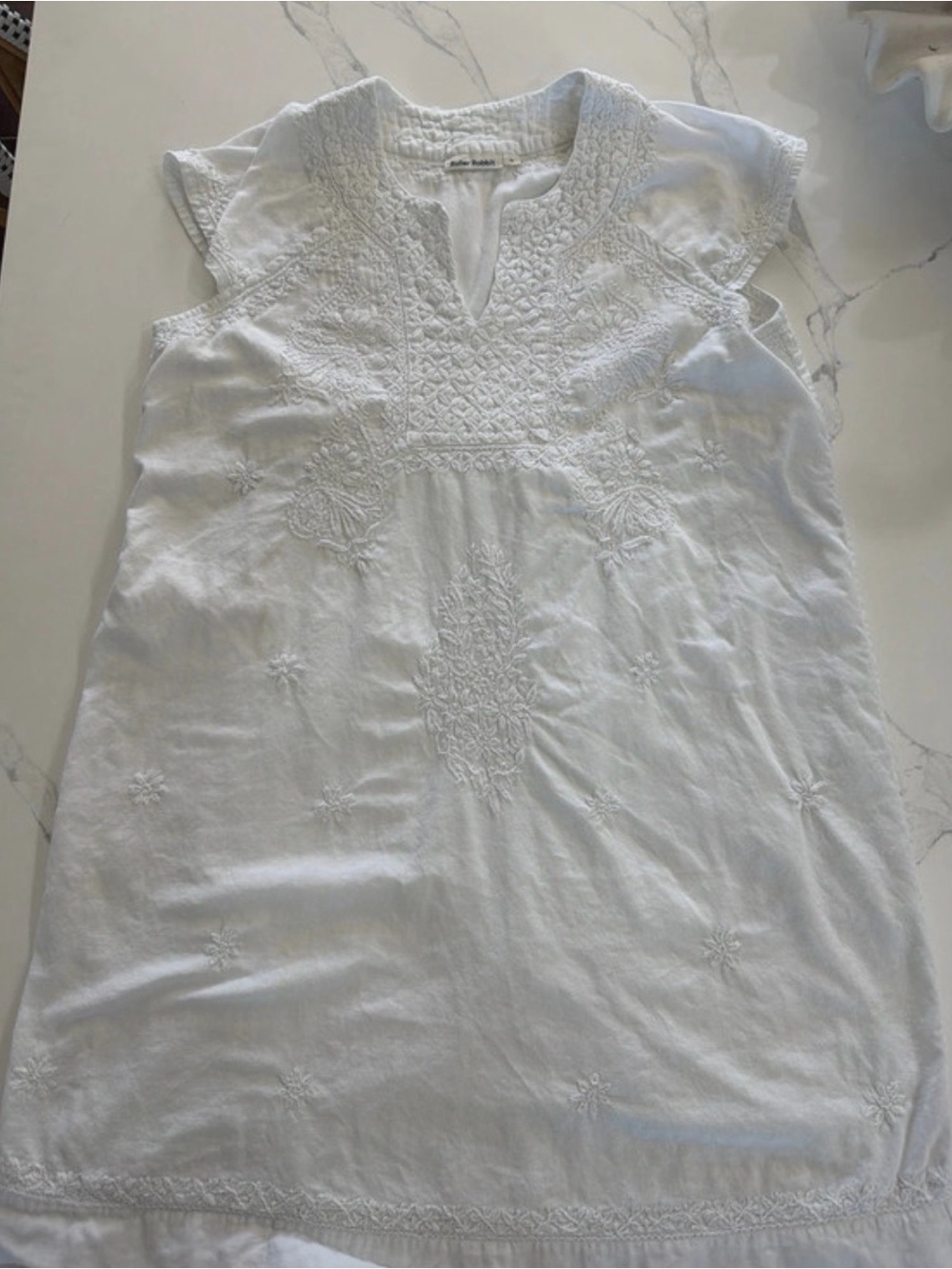 Roller Rabbit White Embroidered Faith Dress